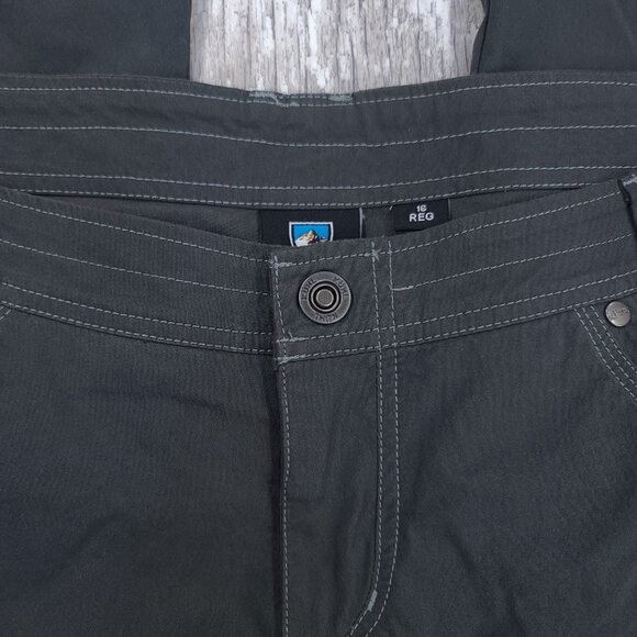 Kuhl Pants Womens 16 Gray Splash Roll Up Cargo Outdoor Hiking Lightweight - Picture 6 of 9